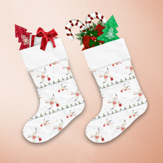 Christmas Cute Quirky Seagulls With Gifts Christmas Stocking 1