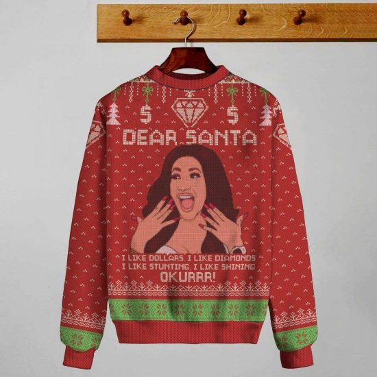 Christmas Dear Santa Knitting Pattern 3D Print Ugly Christmas Sweatshirt