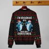 Christmas Dreaming Knitting Pattern 3D Print Ugly Christmas Sweatshirt