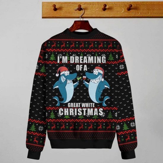 Christmas Dreaming Knitting Pattern 3D Print Ugly Christmas Sweatshirt