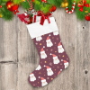 Christmas Father Santa Claus With Snowflakes And Stars Christmas Stocking