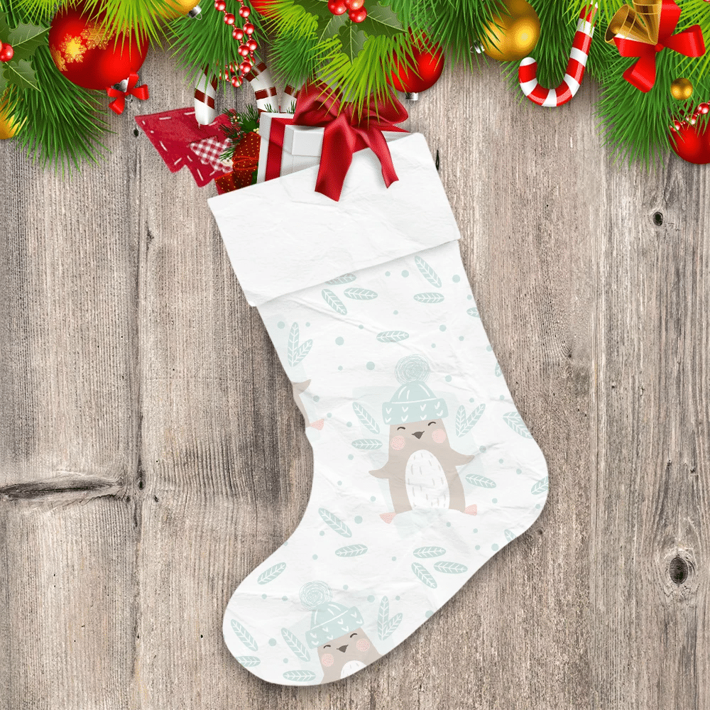 Christmas Festive Penguin Baby In Winter Christmas Stocking