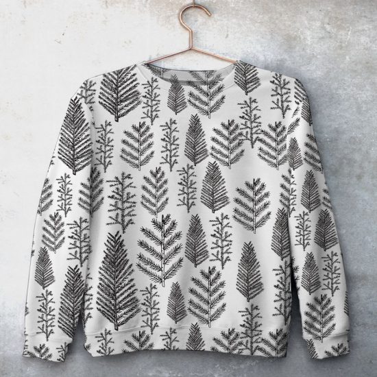 Christmas Forest Pine Unisex All Over Print Cotton Sweatshirt