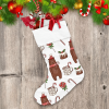Christmas Funny Winter Bear In Knitted Hat And Scarf Christmas Stocking