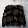 Christmas Leaves Unisex All Over Print Cotton Sweatshirt