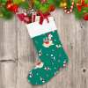 Christmas Llamas In Santa Hats And Decorative Elements Christmas Stocking