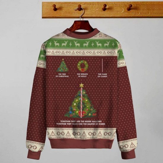 Christmas Master Of Cheer Knitting Pattern 3D Print Ugly Christmas Sweatshirt