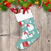 Christmas Polar Bears In Winter Clothes Christmas Stocking