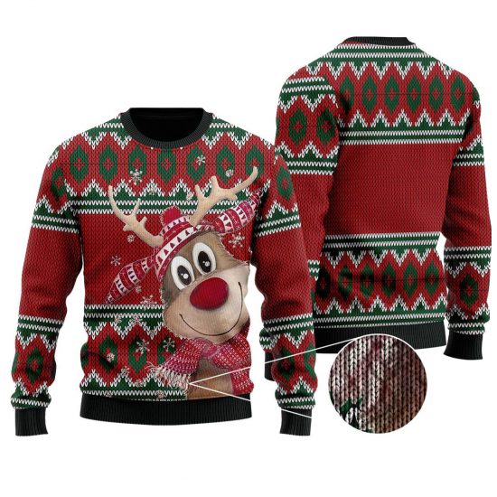 Christmas Reindeer Knitted Ugly Sweaters