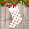 Christmas Reindeer With Polka Dot Hand Drawn Christmas Stocking