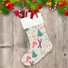 Christmas Skiing Scarf Mittens And Snowflakes Christmas Stocking