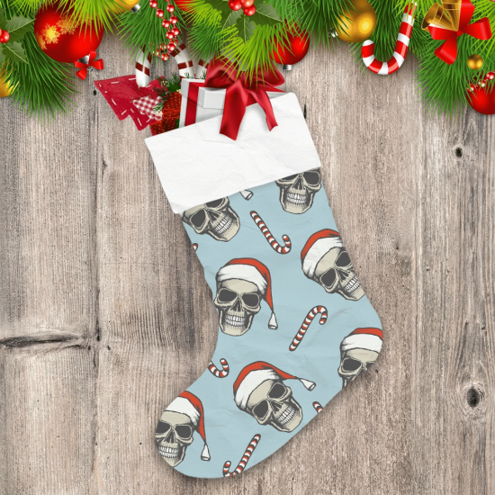 Christmas Skull Spooky Candy And Scary Christmas Stocking