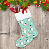 Christmas Snowman And Face Of Santa Christmas Stocking