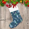 Christmas Snowman Snowflakes Stars And Cups Christmas Stocking