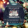Christmas Snowmies Knitting Pattern 3D Print Ugly Christmas Sweatshirt