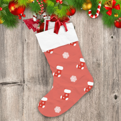 Christmas Socks And Snowflake On Pink Background Christmas Stocking