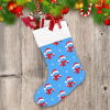 Christmas Themed Pattern Santa Claus Hat Mittens And Scarf Christmas Stocking