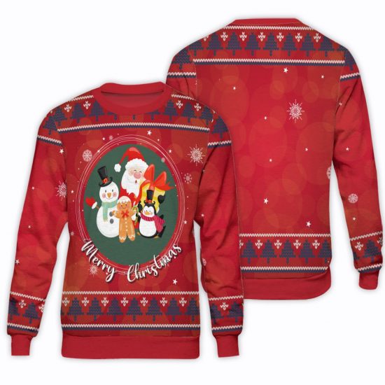 Christmas Time Unisex All Over Print Cotton Sweatshirt