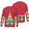 Christmas Tree And Star Unisex All Over Print Cotton Sweatshirt