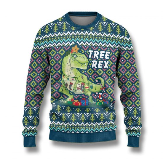 Christmas Tree Rex Ugly Sweaters