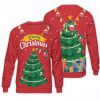 Christmas Tree Unisex All Over Print Cotton Sweatshirt