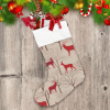 Christmas Winter Red Deer And Tree Christmas Stocking