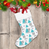 Christmas Winter Trees Bird And Baby Wolf Christmas Stocking