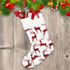 Christmas With Deer On Tartan Background Christmas Stocking