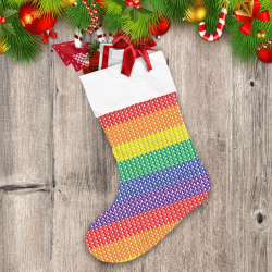 Christmas With Rainbow Knitted Flag Lgbt Christmas Stocking