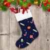 Colorful Christmas Candy On Dark Blue Background Christmas Stocking