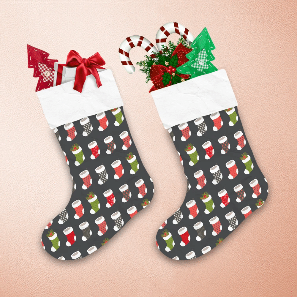 Colorful-Christmas-Sock-On-Gray-Background-Christmas-Stocking-1 Colorful Christmas Sock On Gray Background Christmas Stocking 1