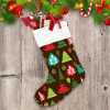 Colorful Christmas Trees And Light Balls Christmas Stocking