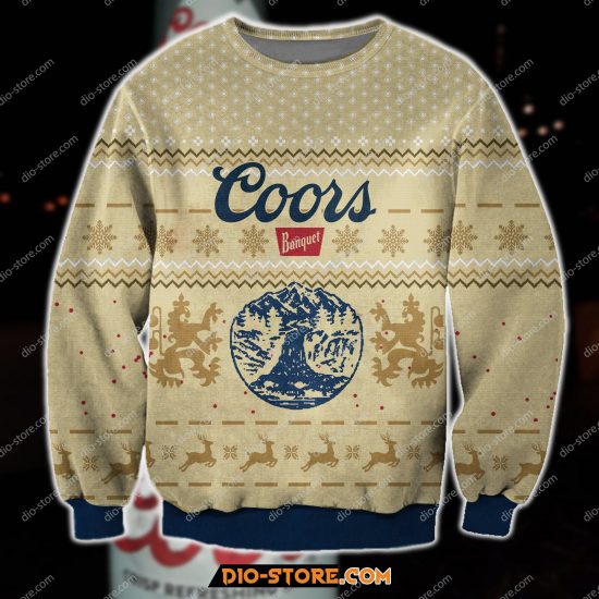 Coors Banquet Beer Knitting Pattern 3D Print Ugly Sweatshirt