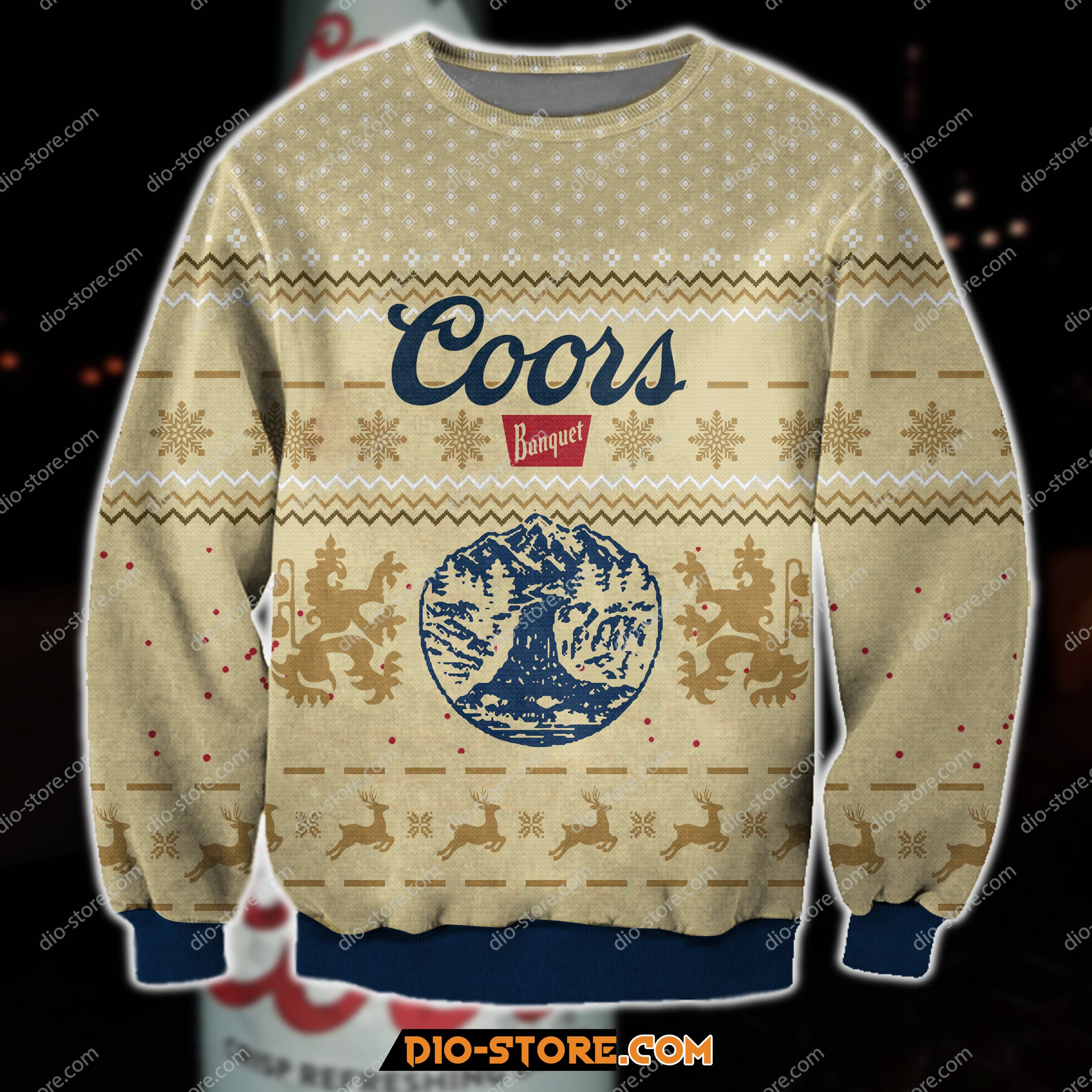 Coors Banquet Beer Knitting Pattern 3D Print Ugly Sweatshirt - Teehall ...