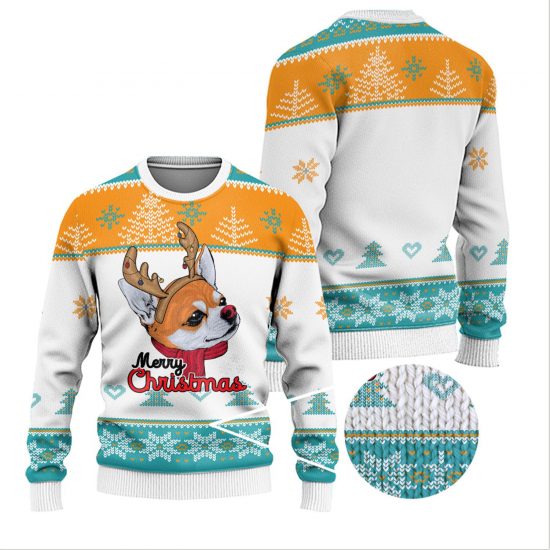 Corgi Dog Christmas Reindeer Ugly Sweaters