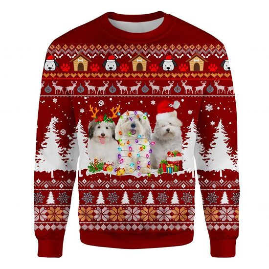 Coton De Tulear Ugly Christmas Sweatshirt Animal Dog Cat Sweater Unisex