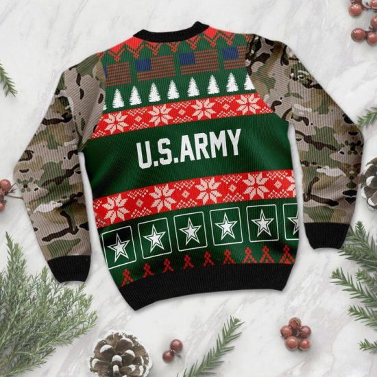 Custom Rank Us Army Christmas Sweatshirt 2