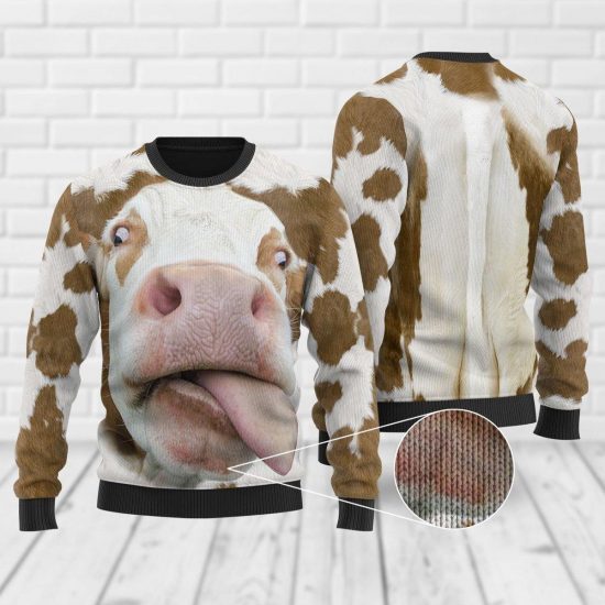 Cute Cow Print Sweatshirt