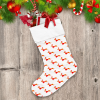 Cute Dachshund In Christmas Suit On White Christmas Stocking