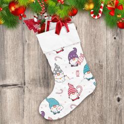 Cute Drawn By Sweet Candy Letter Of Love Gnomes Christmas Stocking