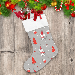 Cute Rat With Red Scarf In Snow For Christmas Holiday Christmas Stocking