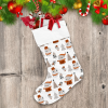 Cute Snowman Christmas Tree And Bird Christmas Stocking