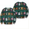 Dabbing Christmas Pattern Unisex All Over Print Cotton Sweatshirt