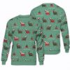 Dachshund Likes Christmas Unisex All Over Print Cotton Sweatshirt