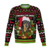 Dachshund Through The Snow - Funny Christmas Fleece Lined Fashion Sweatshirt