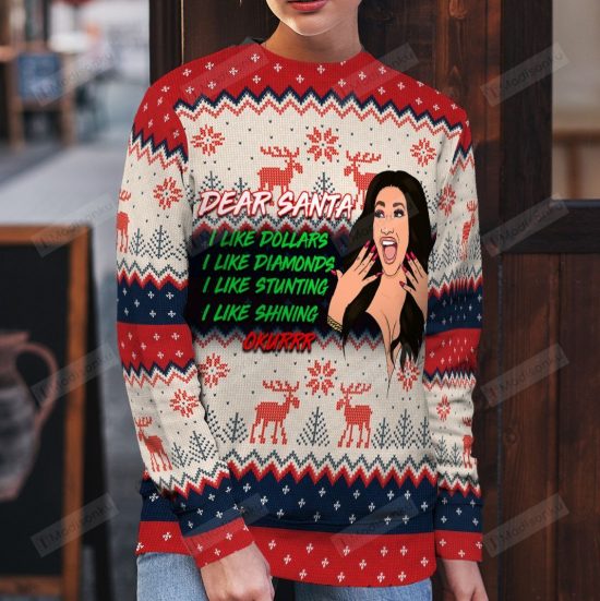 Dear Satan I Like Dollars Ugly Christmas Sweater