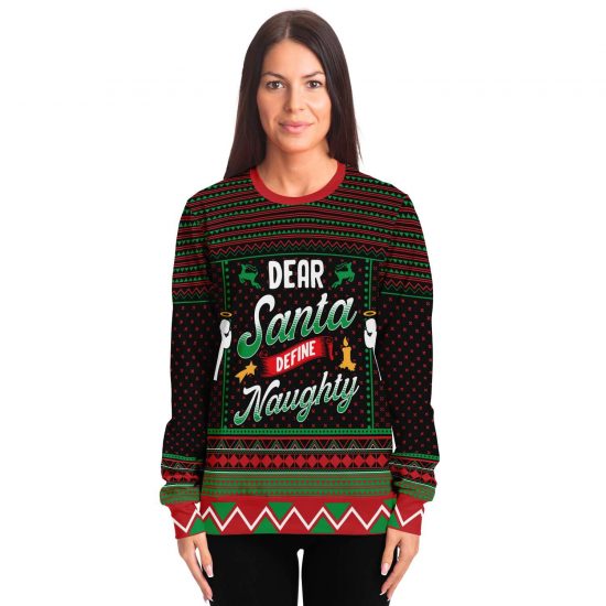 Define Naughty Ugly Christmas Sweatshirt Colins Store 4