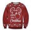 Disney Christmas Unisex All Over Print Cotton Sweatshirt