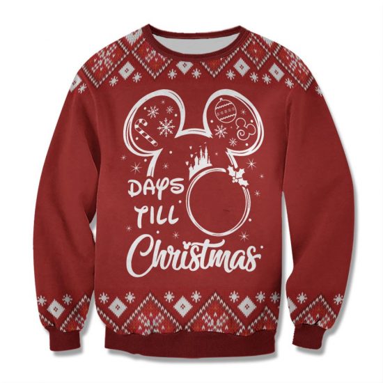 Disney Christmas Unisex All Over Print Cotton Sweatshirt