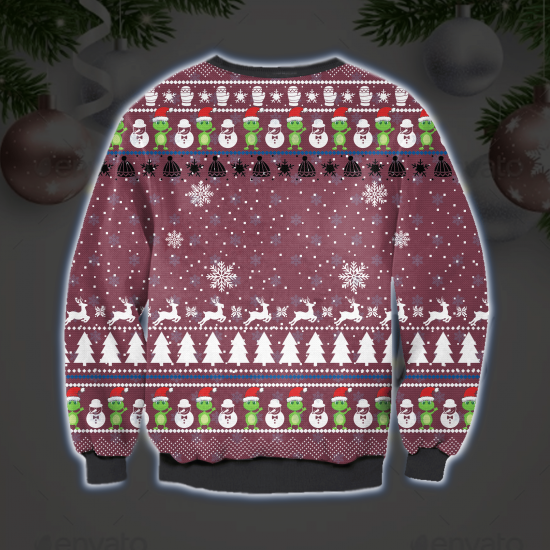 E.T. The Extra Terrestrial 3D All Over Printed Ugly Christmas Sweatshirt 1